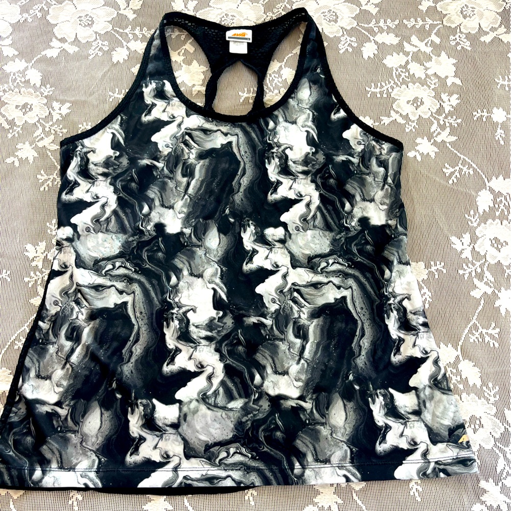Avia Black Mesh Detail Top